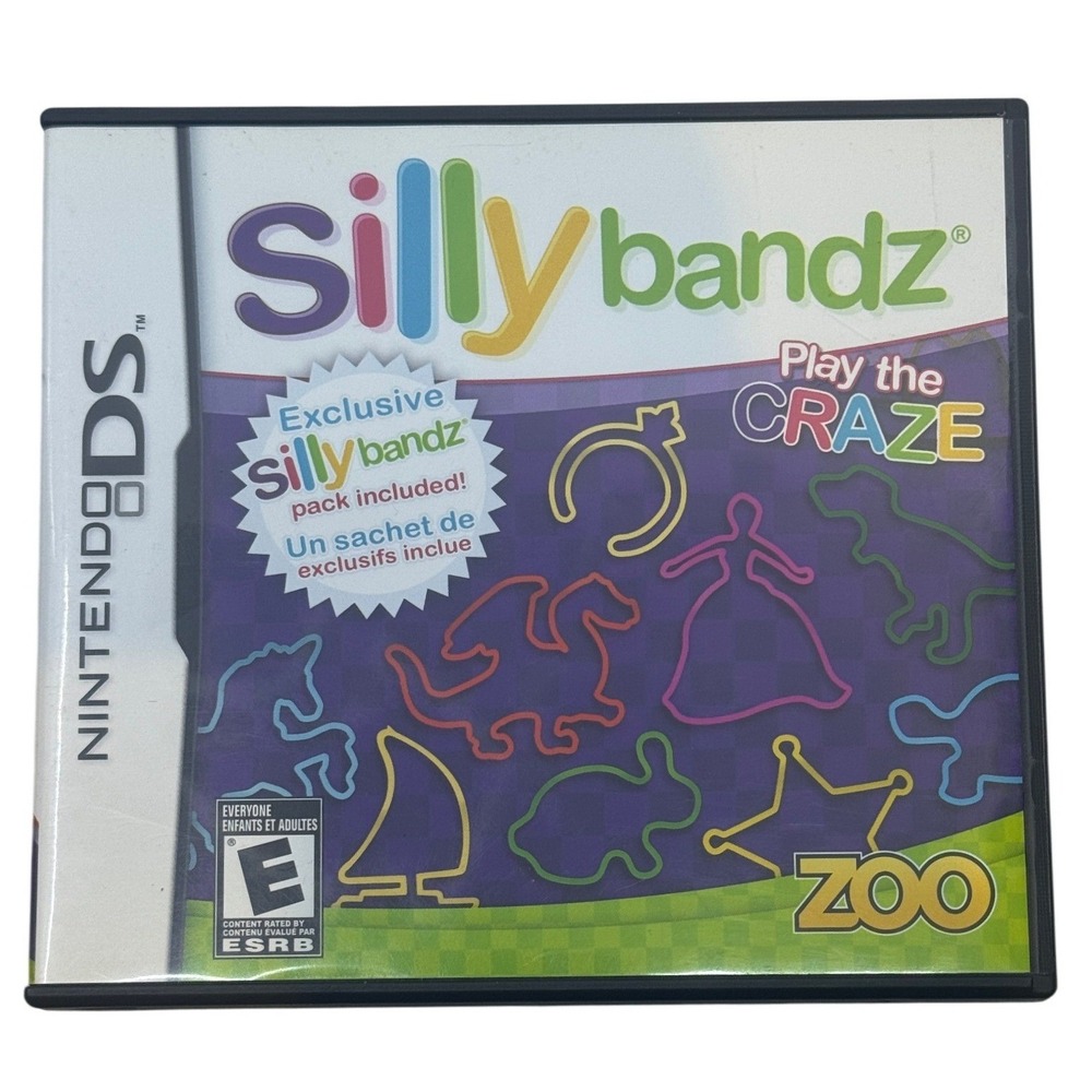 Silly Bandz Play the‎ Craze Nintendo DS Game with Case and Manual Zoo Games